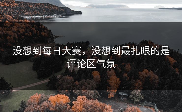 没想到每日大赛，没想到最扎眼的是评论区气氛